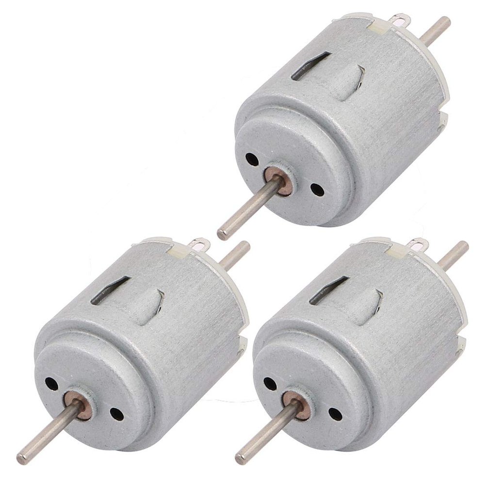 Aexit 3pcs R260 Electrical equipment DC6V Mini Electric Motor Shafts Two Sides 18000RPM for RC Model