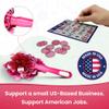 MR CHIPS Made in USA Upgraded Bingo Magnetic Wand & 200 Pieces  Inch Pink Plastic Chips with Metal Rings - Support American Job view 3
