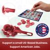 MR CHIPS Made in USA Upgraded Bingo Magnetic Wand & 200 Pieces  Inch Red Plastic Chips with Metal Rings - Support American Jobs view 3