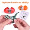 25 PCs Prefilled Easter Eggs Filled with Building Block Dinosaur Toys for Easter Basket Stuffers, Kids Easter Theme Party Favors, Easter Eggs Hunt and Classroom Prize Supplies view 2