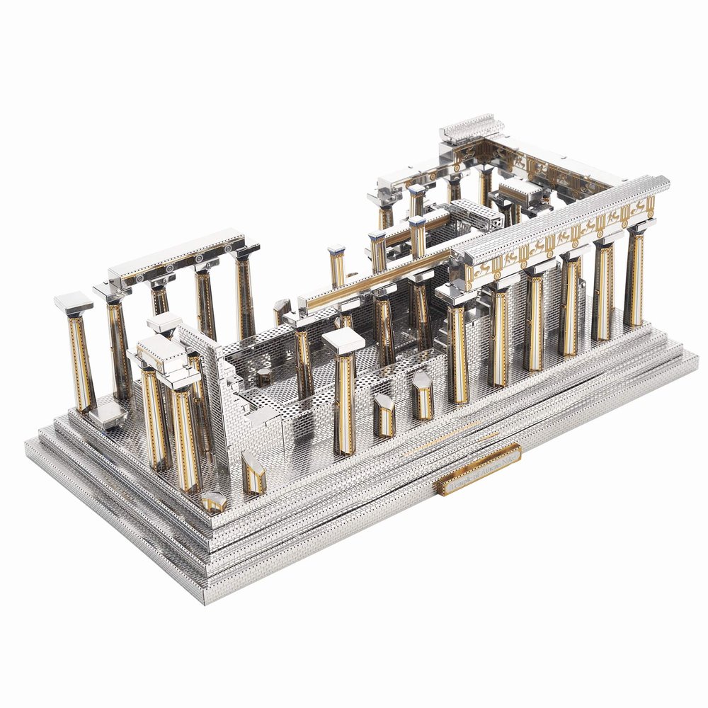 Microworld 3D Metal Puzzle - Temple of Athena Architecture Model Kit, DIY Challenge for Adults, Arts & Craft Assembly Brain Teaser Gift Toys for Teens - 142 Pcs