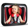 Baby Car Mirror, DARVIQS Car Seat Mirror, Safely Monitor Infant Child in Rear Facing Cars Seat, Wide View Shatterproof Adjustable Acrylic 360for Backseat, Crash Tested and Certified for Safety view 1