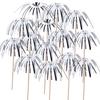 100 Pieces Firework Cupcake Toppers Graduation Foil Frill Toothpicks Holiday Cake Decorations 9 Inch Shape Food Picks for Halloween Party Favors Supplies (Silver) view 1