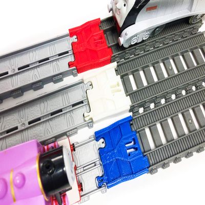 TrainLab Adapters Compatible with Thomas Adventures to Trackmaster 2014 Gray Train Tracks (Red-Brite-Blue)