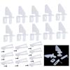 Hobbypark Nylon Micro Control Horns 20x11mm 4 Holes w/Pin & 1.2x21mm Clevis for RC Airplane Remote Control Foam Electric Park Flyers Parts (Set of 10) view 1
