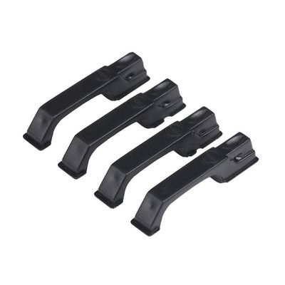 Dilwe 4Pcs RC Car Door Handles, Plastic Simulation Door Handles with Screws for -4 D90 Axial SCX10 1/10 RC Crawler Car(Black) Car Model Accessory