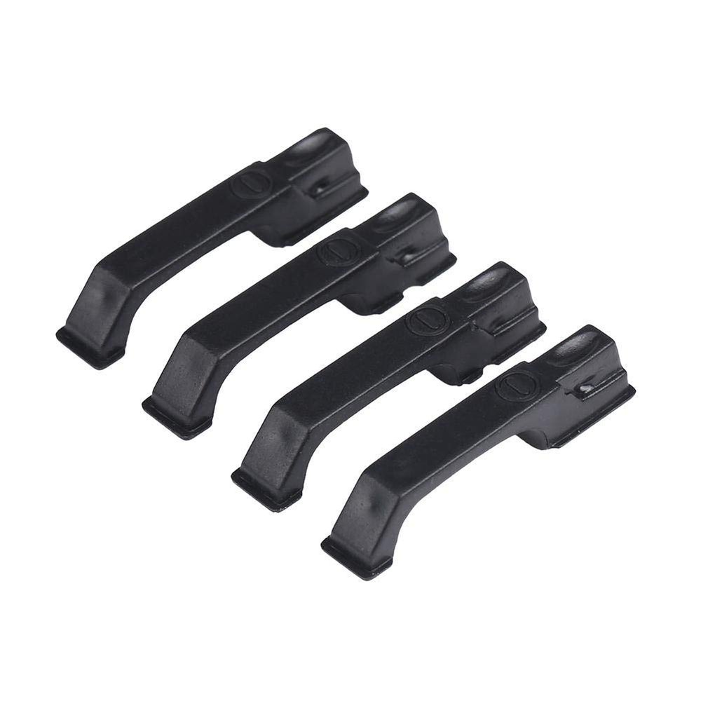 Dilwe 4Pcs RC Car Door Handles, Plastic Simulation Door Handles with Screws for -4 D90 Axial SCX10 1/10 RC Crawler Car(Black) Car Model Accessory