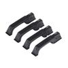 Dilwe 4Pcs RC Car Door Handles, Plastic Simulation Door Handles with Screws for -4 D90 Axial SCX10 1/10 RC Crawler Car(Black) Car Model Accessory view 1