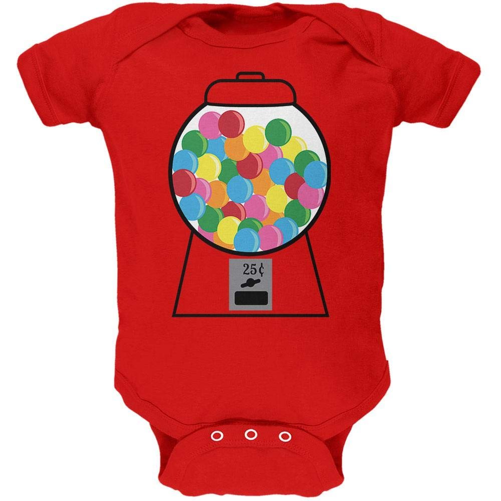 Old Glory Candy Gumball Machine Costume Soft Baby One Piece Red 3-6 M
