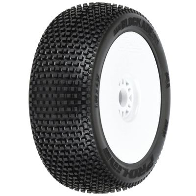 Pro-Line Racing Blockade S3 18 Buggy MTD V2 White Wheels F/R PRO9039233 RC Tire