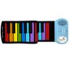 PicassoTiles Electronic Piano 49Key Flexible Roll-Up Keyboard with Recording Feature 8 Tones 6 Demo Songs Built-in Speaker Educational Music Toy for Kids Toddlers Boys Girls Rainbow Color Design PT49 view 1