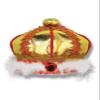 Beistle 60854 Fabric King's Crown, Red/Gold, 1 Ct. view 1