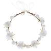 DDazzling Girls Breath Crown Flower Girl crown Floral Headband Wedding Hair Wreath Photo Props (White) view 2