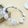 DDazzling Girls Breath Crown Flower Girl crown Floral Headband Wedding Hair Wreath Photo Props (White) view 3