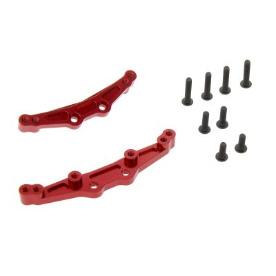 Atomik Alloy Shock Tower Set - RC Car Replacement for Traxxas Models - Hardened Billet 6061 Aluminum, Chassis Upgrade Part 8338 - Red