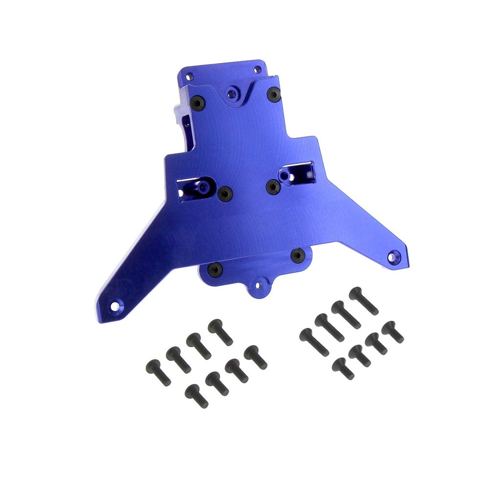 Atomik RC Alloy Front Bulkhead, Blue - TRX 8330
