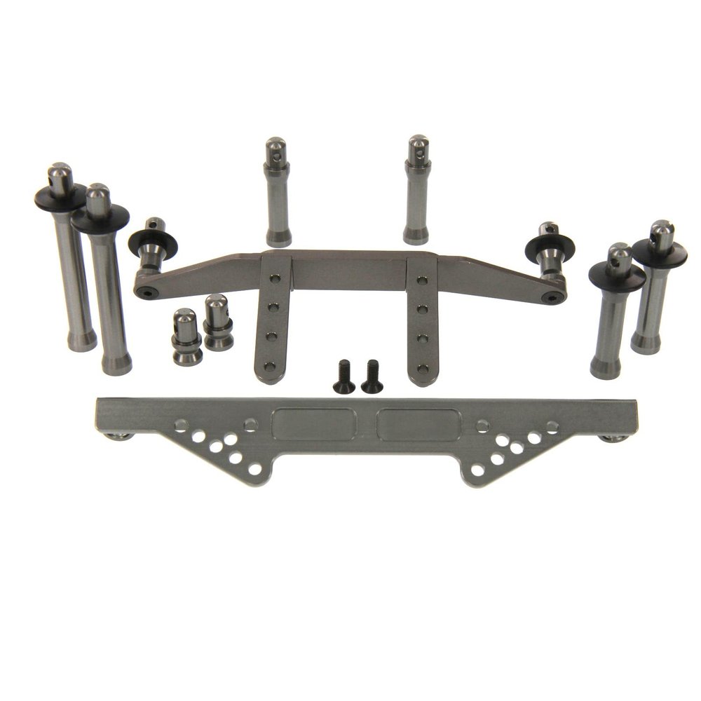 Atomik RC Body Mount Set, Gun Metal - TRX 1914R