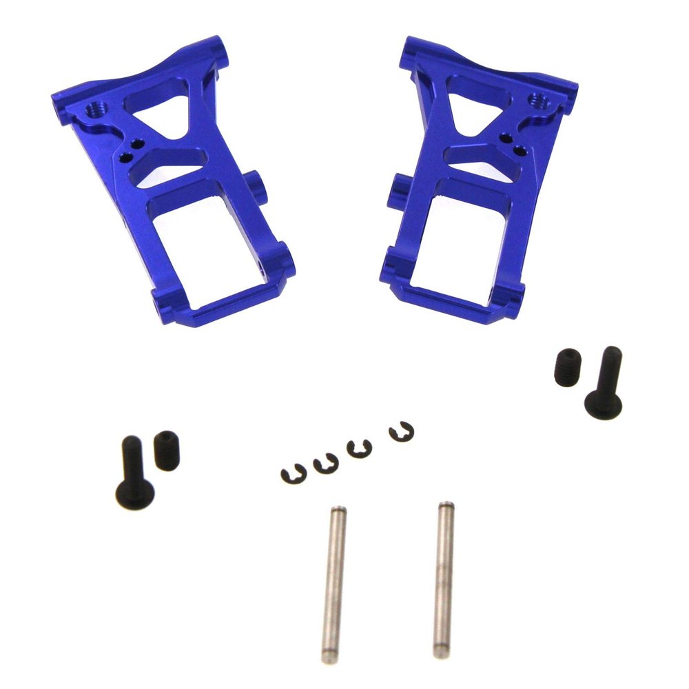 Atomik Alloy Front Suspension Arm Set - RC Car Replacement for Traxxas Ford GT - Hardened Billet 6061 Aluminum, Front Chassis Part 8333 - Blue