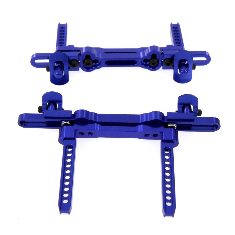 Atomik RC Alloy Body Mount Set - Compatible with Traxxas - Ford Mustang, Blue - TRX 8316