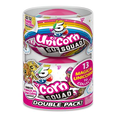 5 Surprise Unicorn Squad Series 1 - Mystery Collectible 2-Pack Capsule by ZURU , White