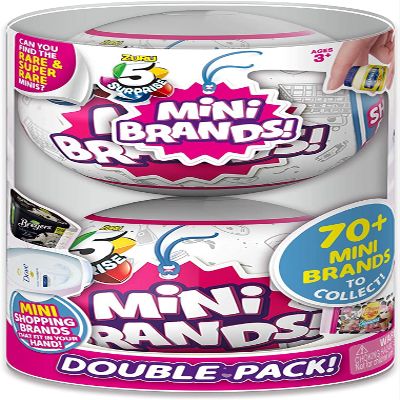 5 Surprise Mini Brands (2 Pack) Series 1 by ZURU Amazon Exclusive Mystery Real Miniature Collectible Toy Capsule (PVC Tube Packaging), Gold
