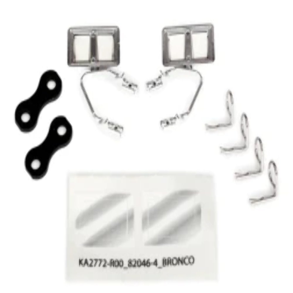 Traxxas Mirrors, Side, Chrome (Left & Right)/ retainers (2)/ Body Clips (4)