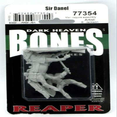 Reaper Miniatures Sir Danel Mounted Crusader #77354 Bones Unpainted Plastic Mini