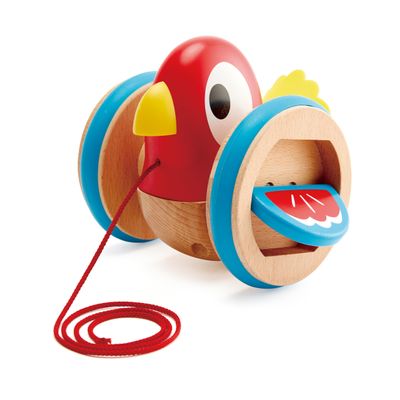 Hape Baby Bird Pull-Along | Wooden Wobbling & Flapping Pull Toddler Toy, Bright Colors