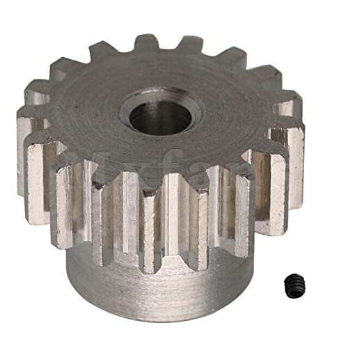 ShineBear 17T RC Motor Pinion Steel Gear 0088 for WL 12428 12423 RC1:12 Off-Road Buggy Car - (Color: Silver)