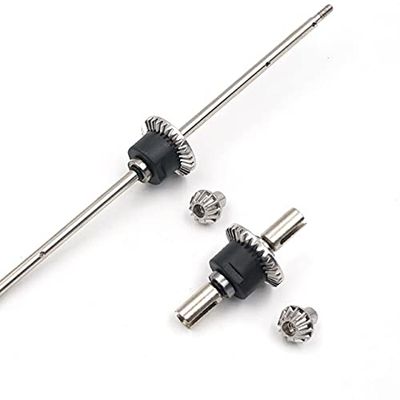 ShineBear 12428 Upgrade Parts Desert Falcon Universal Vendor Kit Full Upgrade Parts Transmission Shaft Heat Sinks Base C Gear Rear - (Color: Metal Differential)