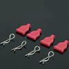 ShineBear 4Sets RC Racing Aluminum EZ Pulls (4) Body Clips (4) for 1/10 Scale Models Remote Control Cars Hobby RC Car HSP HPI HIMOTO ETC. - (Color: Red) view 1