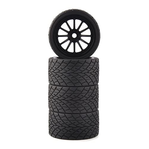 ShineBear 4pc/Set 17mm Hex 1:8 RC Monster Trucks On Road Wheels 139mm 70mm Tires for Racing Rally Cars Accessories Parts - (Color: 26412)