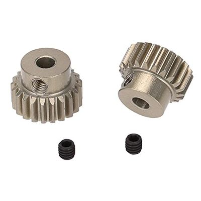 ShineBear 2Pcs 48DP 3.175mm 15T Motor Pinion Gear for RC Car Brushed Brushless Motor - (Color: 21T)