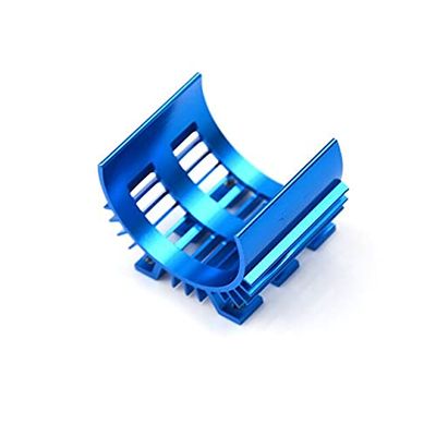 ShineBear 1pcs Motor Cooling Heat Sink Heatsink Top Vented 540 545 550 Size for 1/10 RC Car Buggy Crawler RC Boat HSP Himoto Redcat - (Color: Sky Blue)