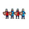 Bigjigs Toys Wooden Knights | Medieval Figure Set for Kids | Action Playset for Castle Role Play | Figurines with Shield Accessories | Wood Gifts for 3+ Year Old Children | Dolls for History Learning view 1