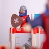 Bigjigs Toys Wooden Knights | Medieval Figure Set for Kids | Action Playset for Castle Role Play | Figurines with Shield Accessories | Wood Gifts for 3+ Year Old Children | Dolls for History Learning view 3