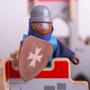 Bigjigs Toys Wooden Knights | Medieval Figure Set for Kids | Action Playset for Castle Role Play | Figurines with Shield Accessories | Wood Gifts for 3+ Year Old Children | Dolls for History Learning view 4