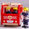 Bigjigs Toys City Wooden Fire Engine - Toy Fire Engine with Swivel Ladder, Kids Emergency Toy Vehicle for Ages 3 Years +, Quality Toys for Pretend Play view 2