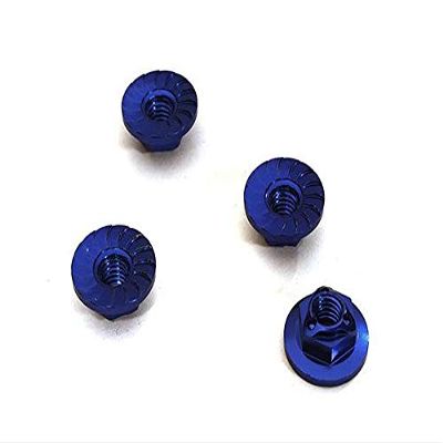 Integy Realistic M4 Size Machined 4mm Serrated Wheel Nuts Flanged for Most 1/10 Scale