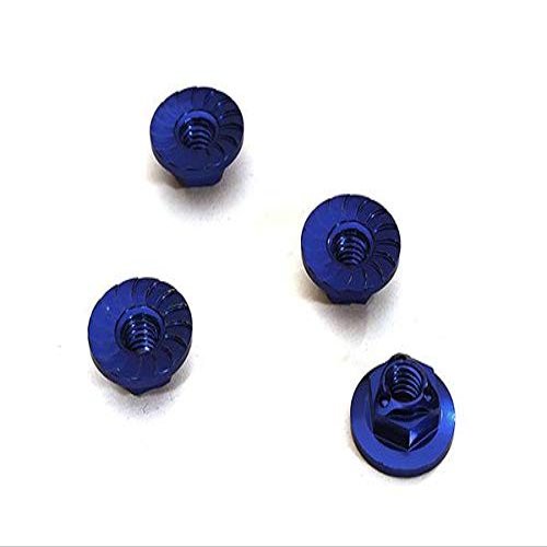 Integy Realistic M4 Size Machined 4mm Serrated Wheel Nuts Flanged for Most 1/10 Scale