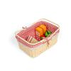 Bigjigs Toys Kids Picnic Basket with Wooden Play Food and Picnic Blanket - Wicker Picnic Basket Toy with 10 Toy Food Pieces, Ideal for Pretend Play view 2