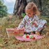 Bigjigs Toys Kids Picnic Basket with Wooden Play Food and Picnic Blanket - Wicker Picnic Basket Toy with 10 Toy Food Pieces, Ideal for Pretend Play view 3