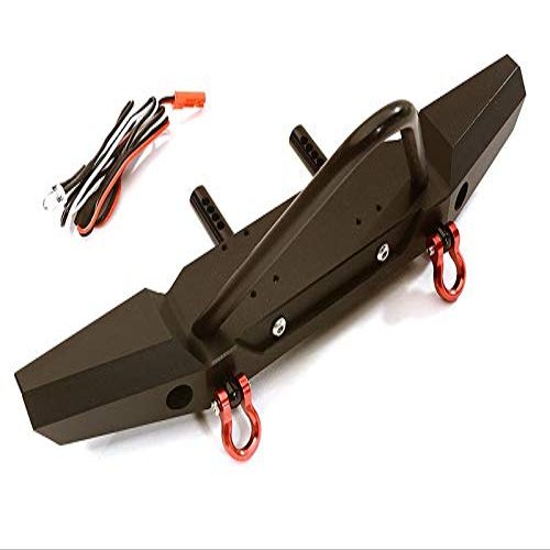 RC Model Realistic Front Alloy Bumper w/LED Designed for Traxxas TRX-4 w/ 43mm Mount
