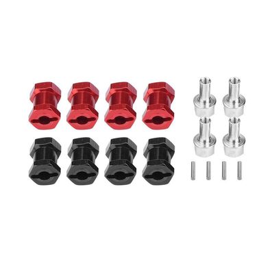 4Pcs RC Car Wheel Hub Adaptor, RC Wheel Hex Hub Metal Adaptor for Hsp Remote Control Crawler Upgrade Part(17mm)