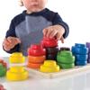 Kaplan Early Learning Toddler Stacking Number Board - 16 Colorful Pieces and Wooden Base for Practicing Color Recognition and Early Math Skills view 4