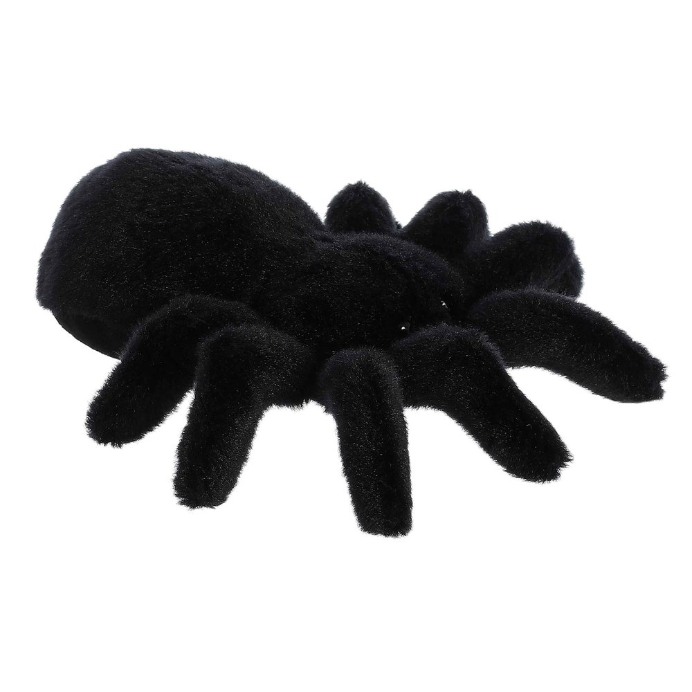 Aurora Adorable Mini Flopsie Tod Tarantula Stuffed Animal - Mini Companions Ready for Playful Adventures - for Kids All Ages, Toddlers, Adults, and Families - Black 8 Inches
