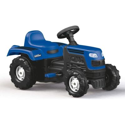 DOLU Ranchero Pedal Operated Ride On Tractor for Kids, Indoor Outdoor Toy Vehicle with Fun Horn and Sturdy Build for for Ages 3 Years and Older, Blue