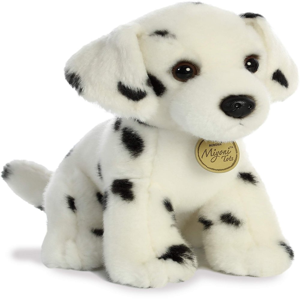 Aurora Adorable Miyoni Tots Dalmatian Pup Stuffed Animal - Lifelike Details Make a Cherished Companion - Perfect for Decorating Bedrooms or Classrooms - White 8 Inches