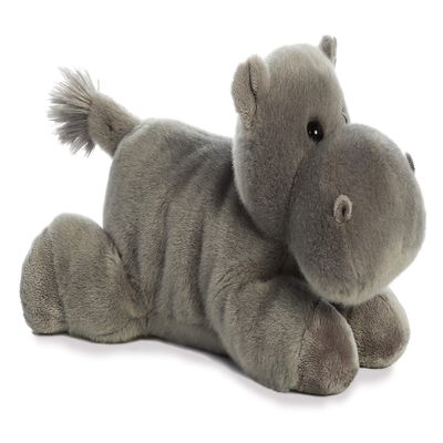 Aurora Adorable Flopsie Howie Hippo Stuffed Animal - Used to Create Imaginative Play Adventures - Perfect for Birthdays, Kids and Adults, All Ages - Gray 12 Inches