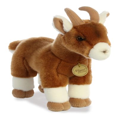 Aurora Realistic Miyoni Goat Stuffed Animal - Lifelike Detail - Cherished Companionship - Brown 11 Inches
